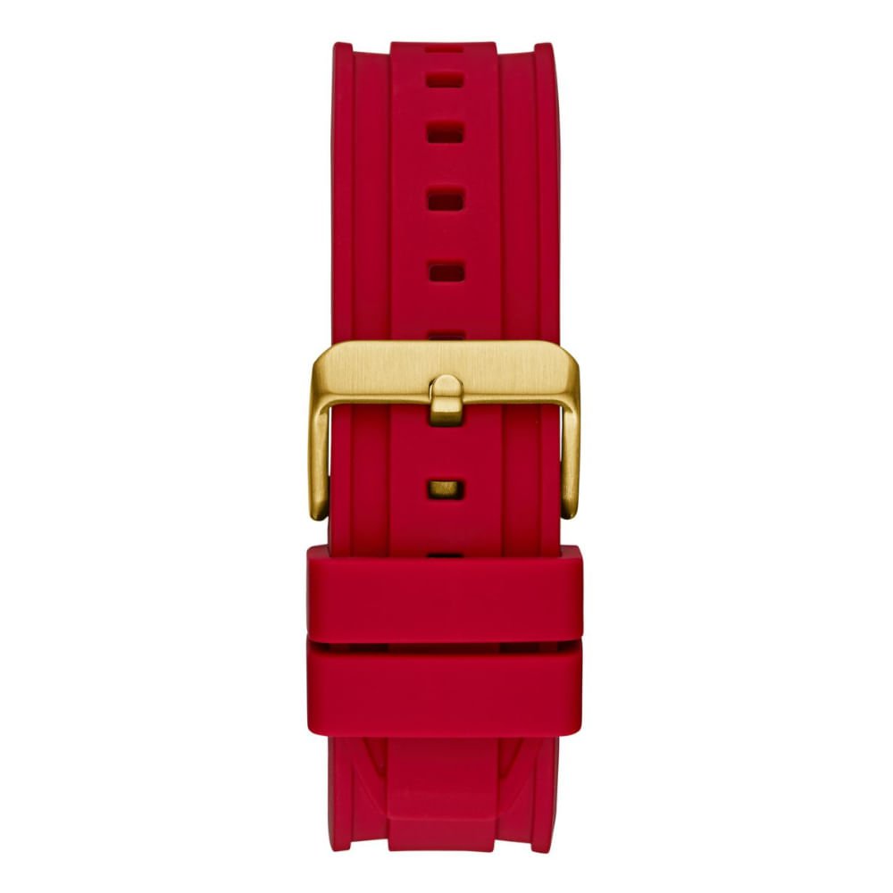 Relógio Guess Masculino Multifunção Silicone Preto e Dourado Dourado 5