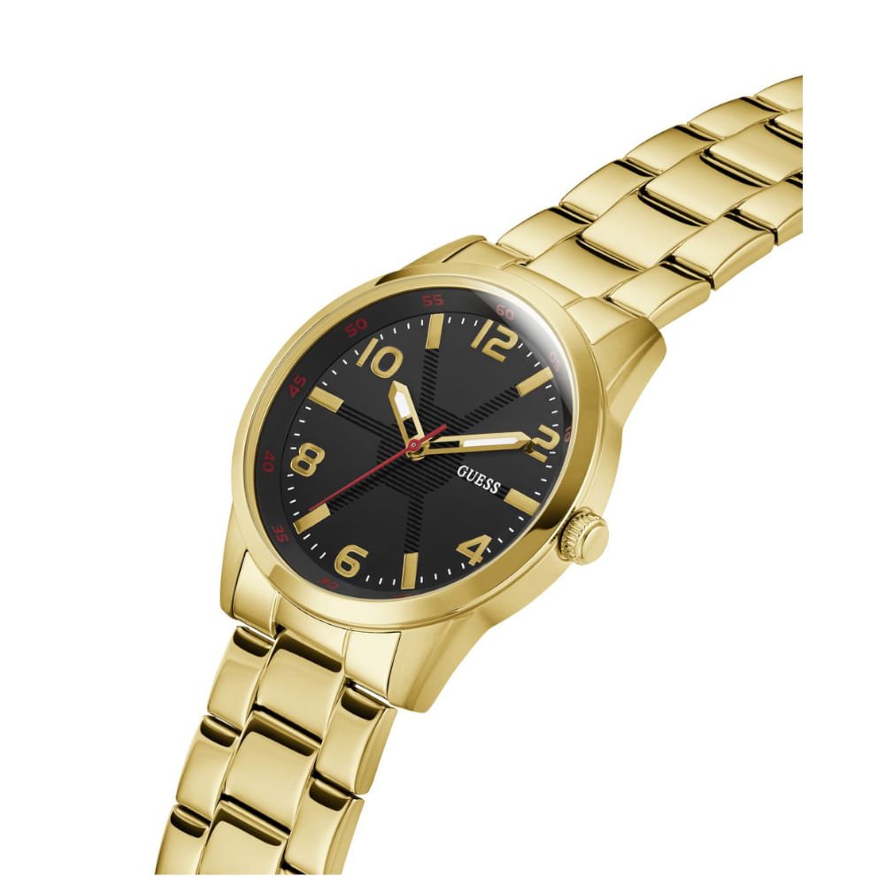 Relógio Guess Masculino Detalhe Pneu Dourado Dourado 2