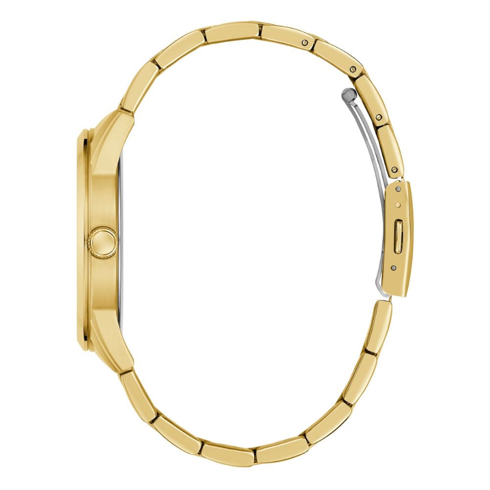 Relógio Guess Masculino Detalhe Pneu Dourado Dourado 4