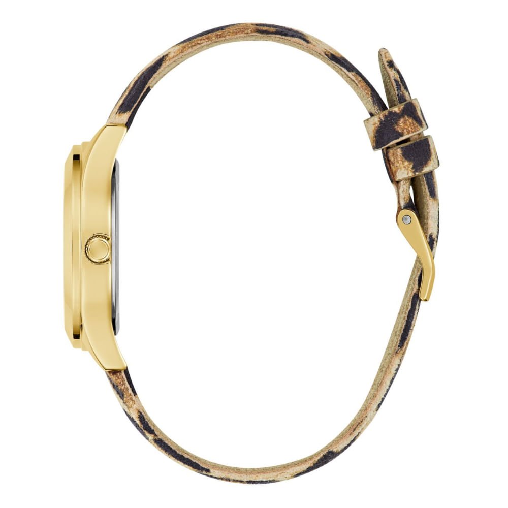 Relógio Guess Feminino Dourado Estampa Animal Print Dourado 4