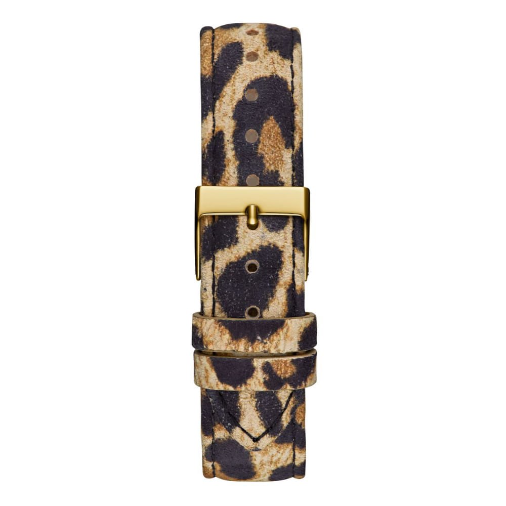 Relógio Guess Feminino Dourado Estampa Animal Print Dourado 5