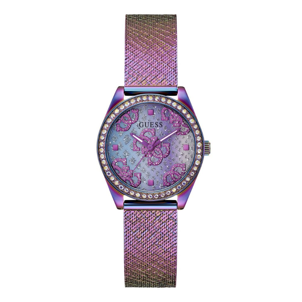 Relógio Guess Feminino Cristais Roxo