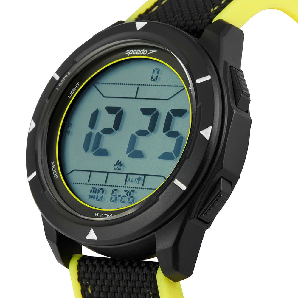 Relógio Masculino Speedo Preto Pedômetro Preto 2