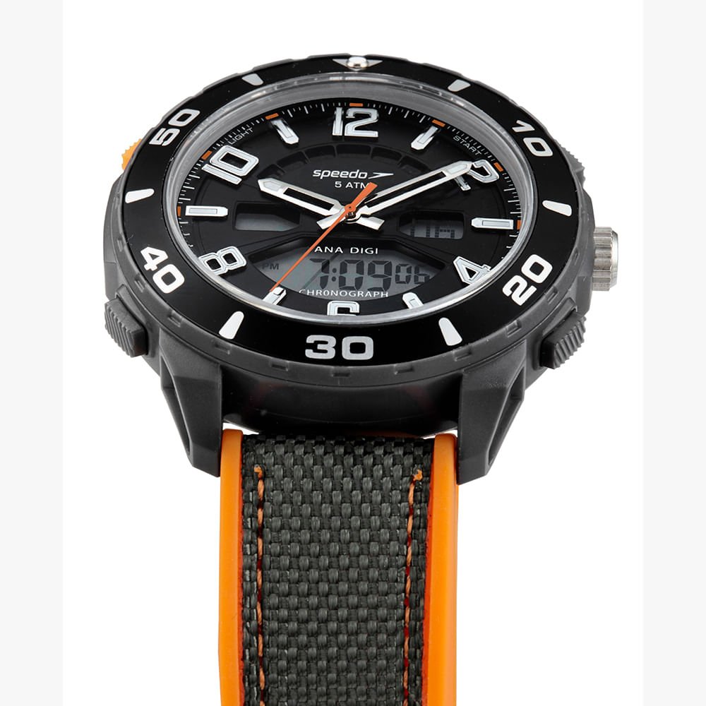 Relógio Masculino Speedo Pulseira Marrom Preto 2