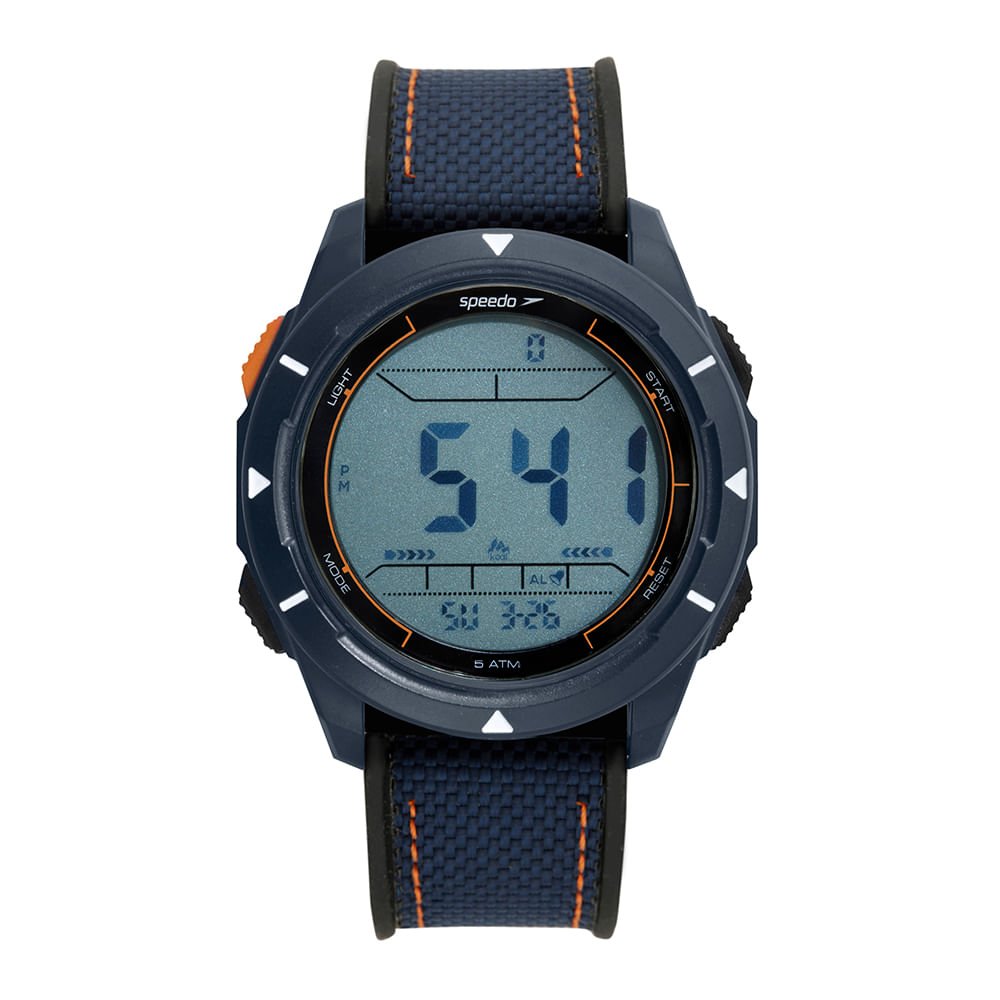 Relógio Masculino Speedo Pedômetro Preto e Azul