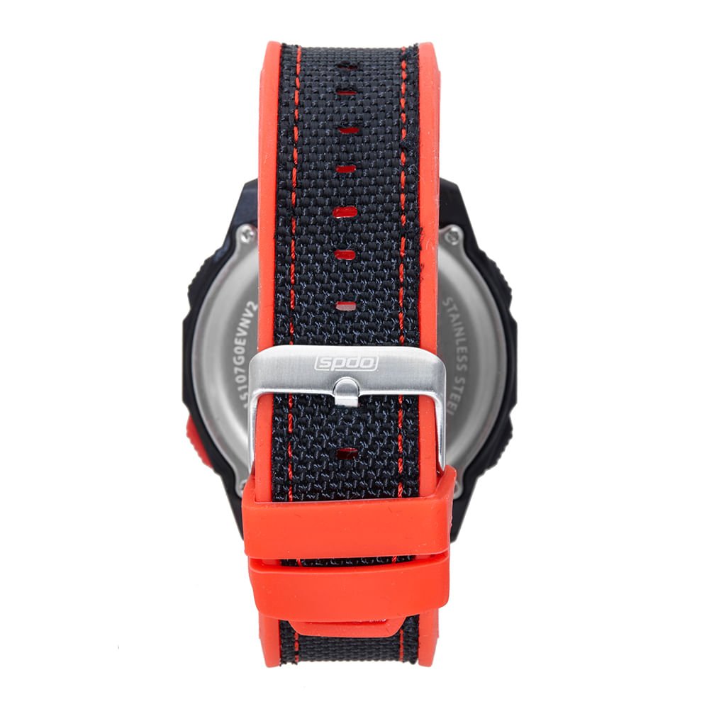 Relógio Masculino Speedo Anadigi Preto e Vermelho Preto 4