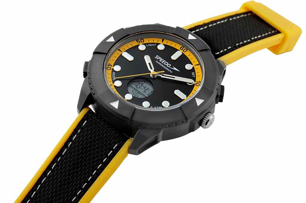 Relógio Masculino Speedo Anadigi Pulseira Silicone Preto Preto 2