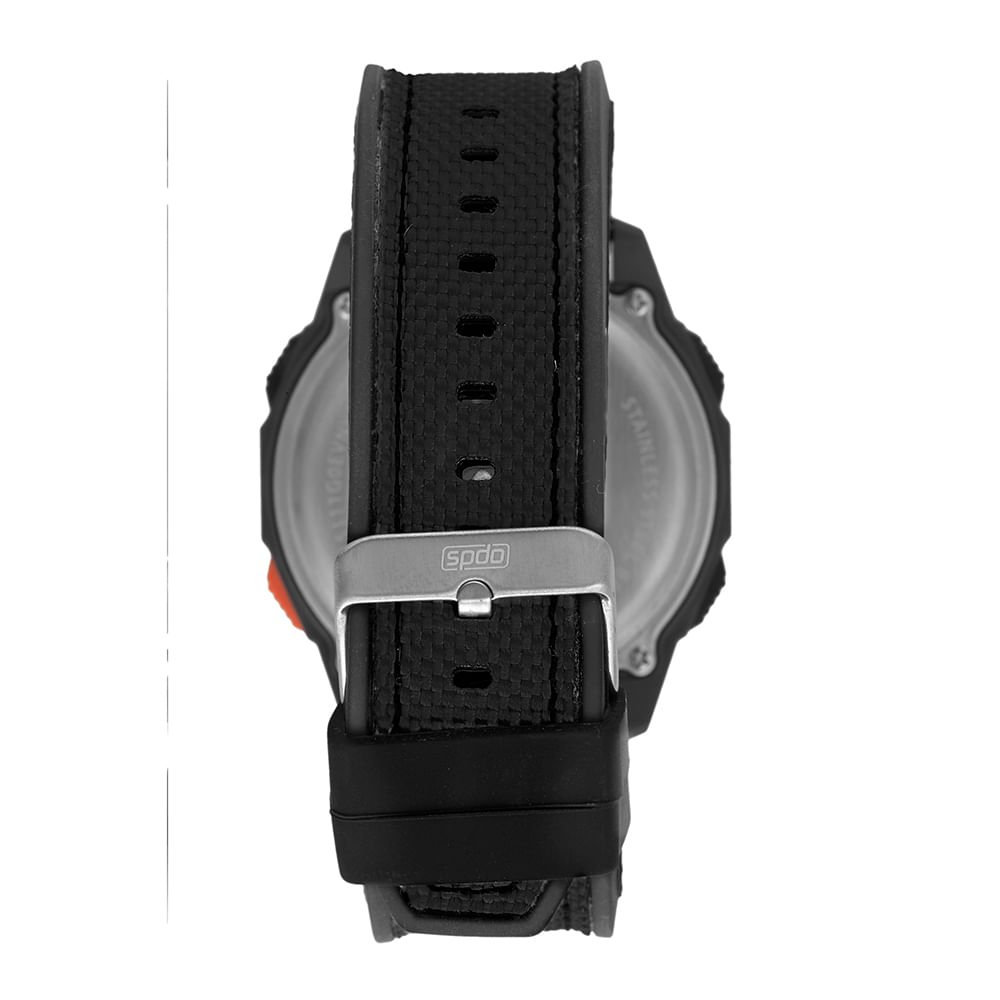 Relógio Masculino Speedo Pedômetro Preto Detalhes Vermelhos Preto 4