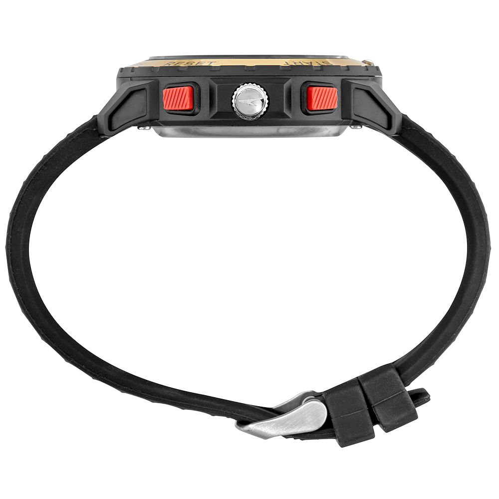 Relógio Masculino Speedo Preto Anadigi Pulseira Silicone Preto 2
