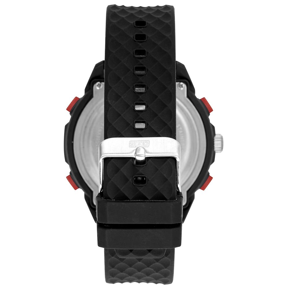 Relógio Masculino Speedo Preto Anadigi Pulseira Silicone Preto 3