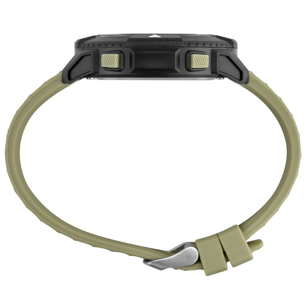 Relógio Masculino Speedo Bege Anadigi Pulseira Silicone Preto 2