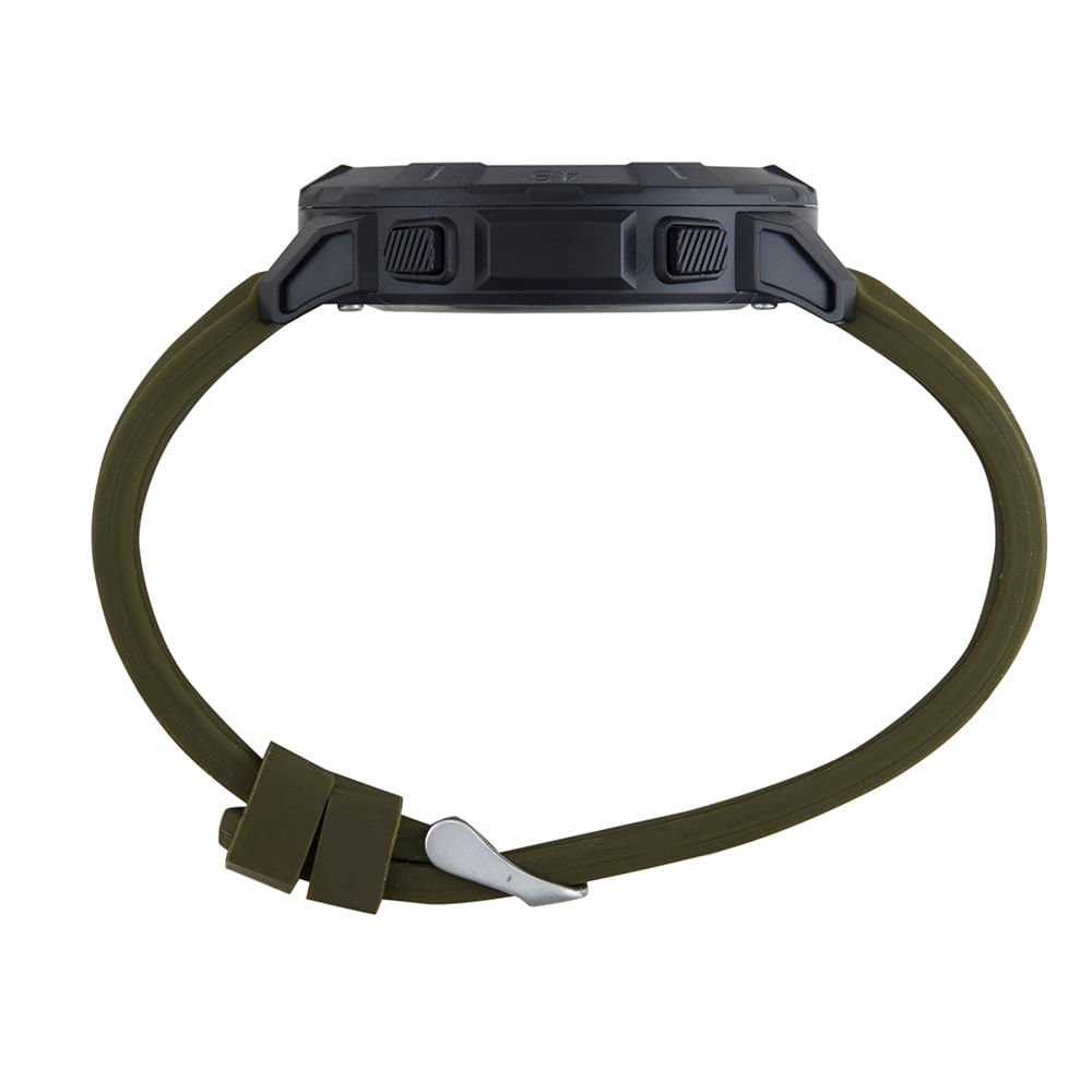 Relógio Masculino Speedo Anadigi Verde Pulseira Silicone Preto 3