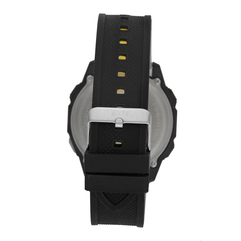 Relógio Masculino Preto Speedo Anadigi Pulseira Silicone Preto 4
