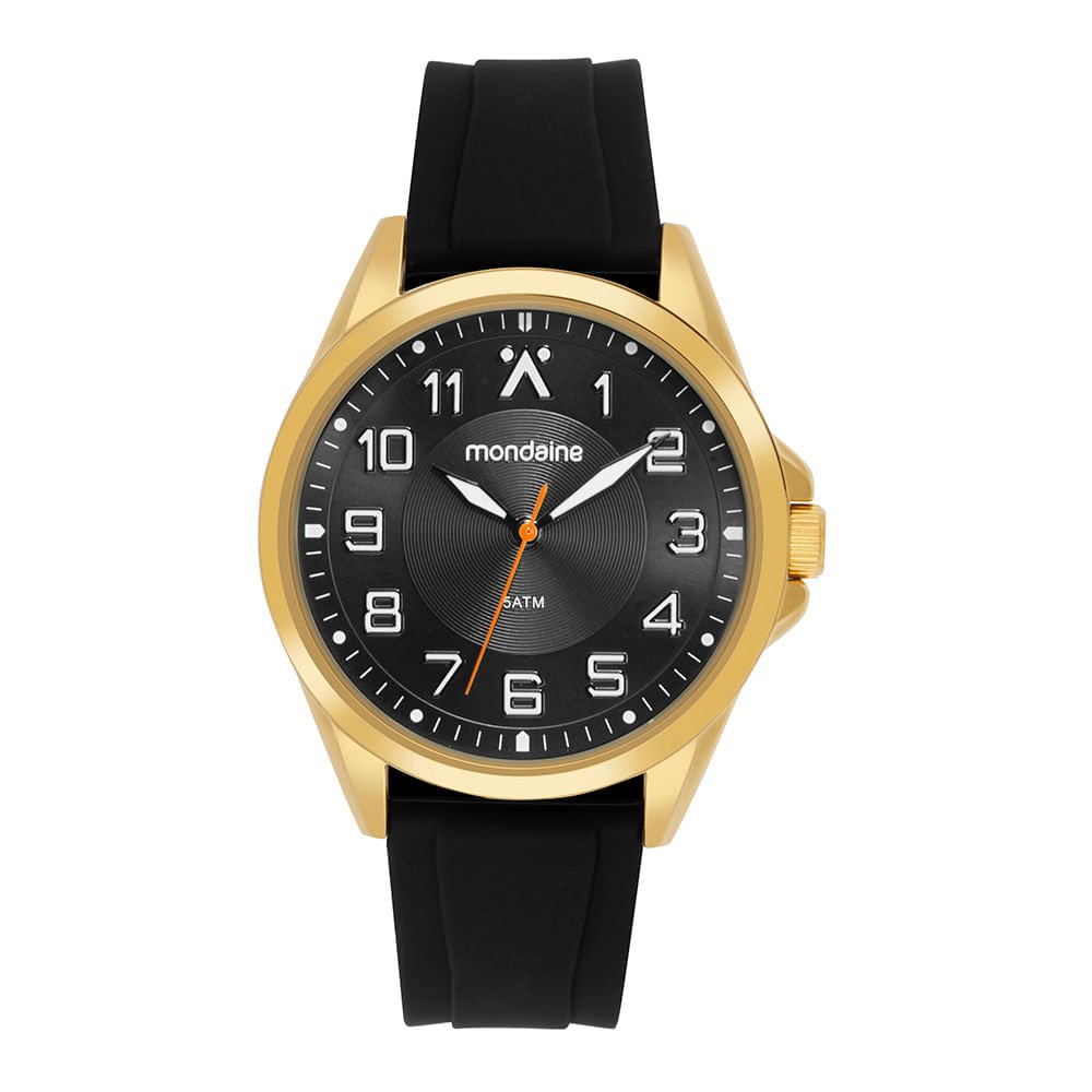 Relógio Masculino Preto Fivela Silicone