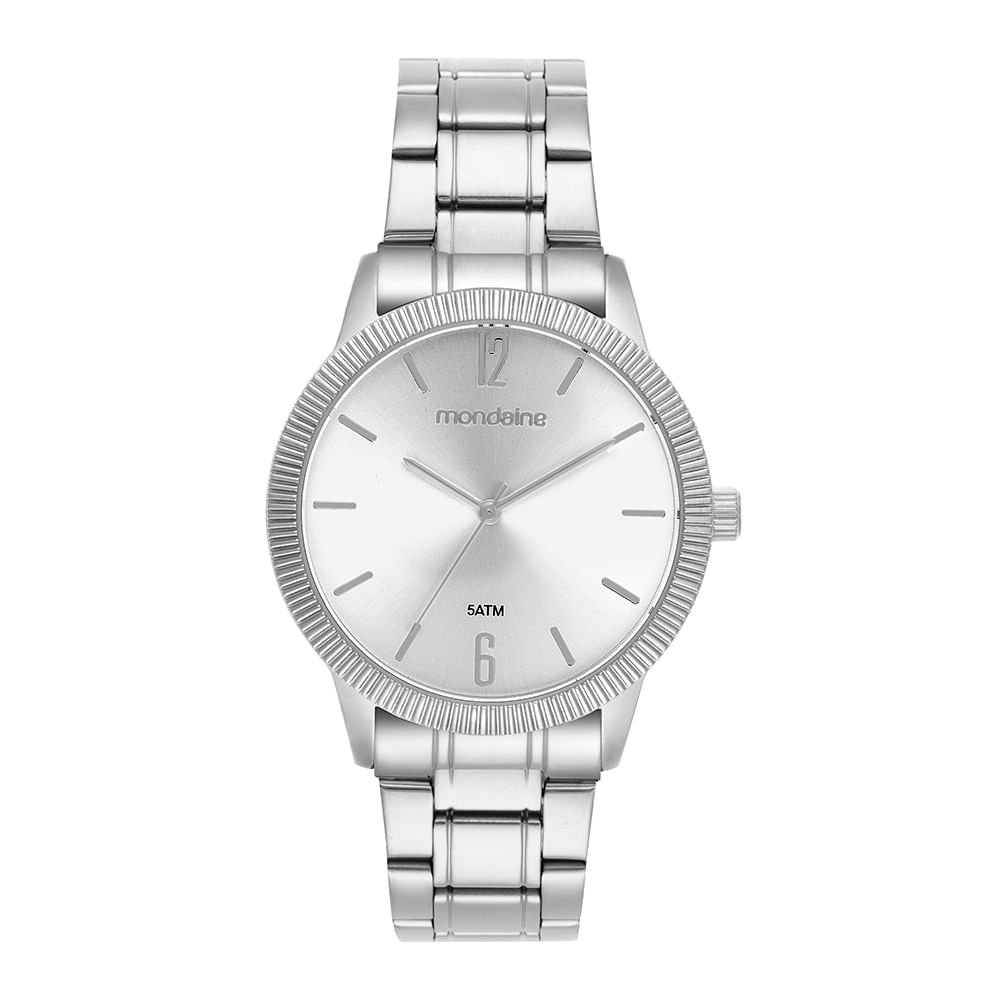 Relógio Feminino Aço Prata Minimalista