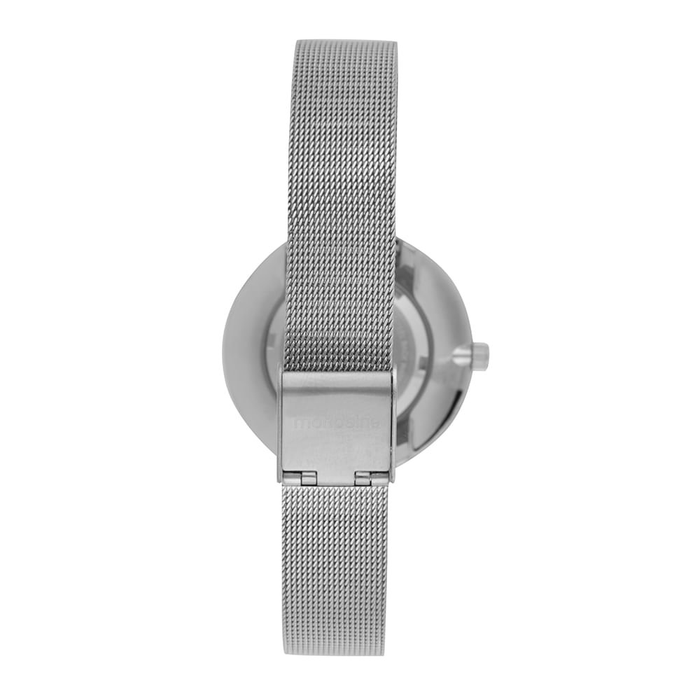 Relógio Feminino Prata Malha de Aço Prata 3