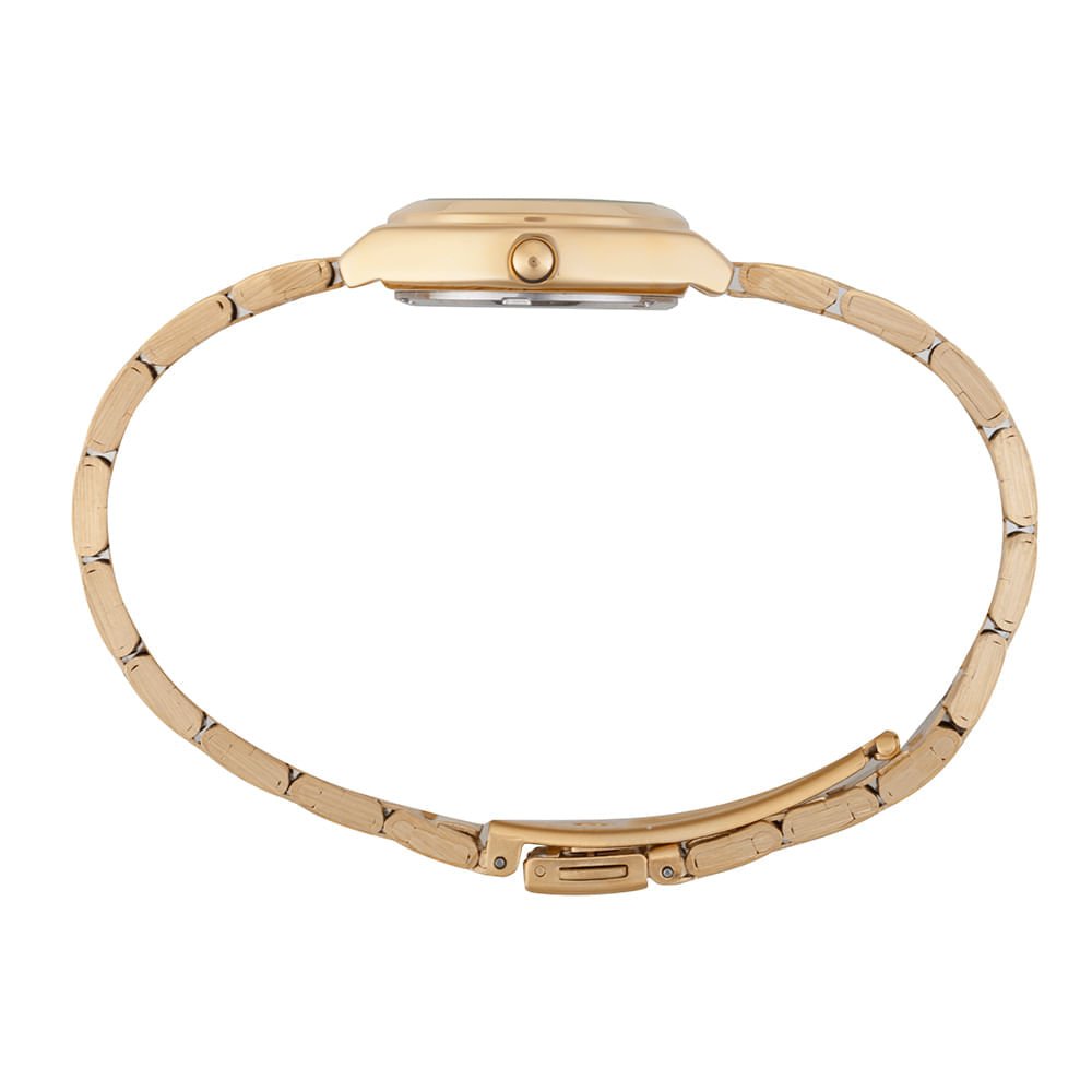 Relógio Feminino Digital Aço Dourado Minimalista Dourado 3