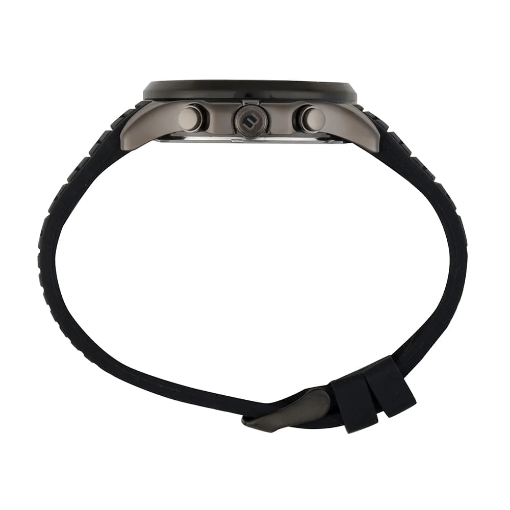 Relógio Masculino Quadrado Preto Cronógrafo Fitting Preto 3