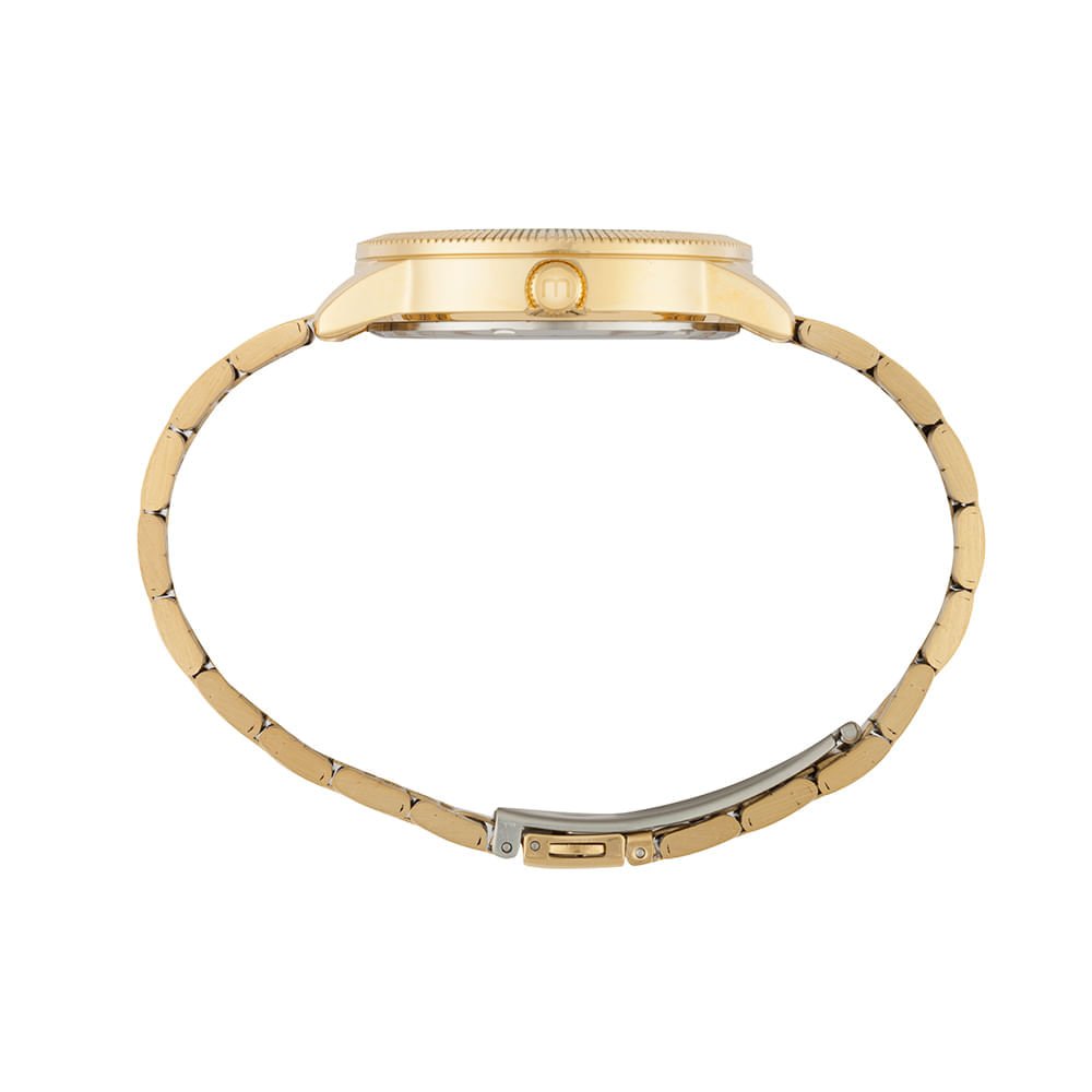 Relógio Feminino Dourado Aço Minimalista Dourado 2