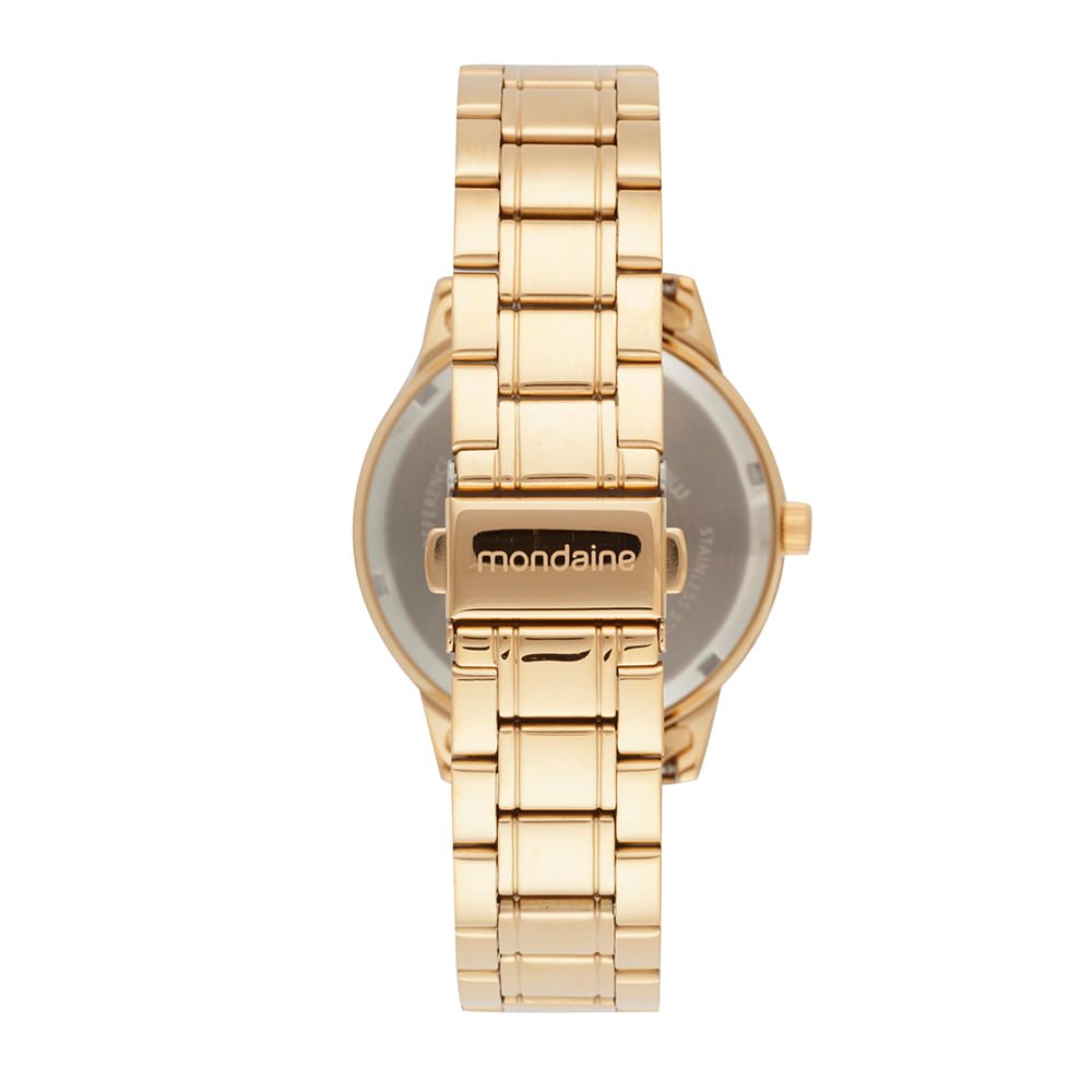 Relógio Feminino Dourado Aço Minimalista Dourado 3
