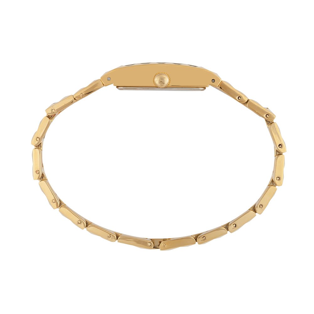 Relógio Feminino Dourado Quadrado Bracelete Dourado 3