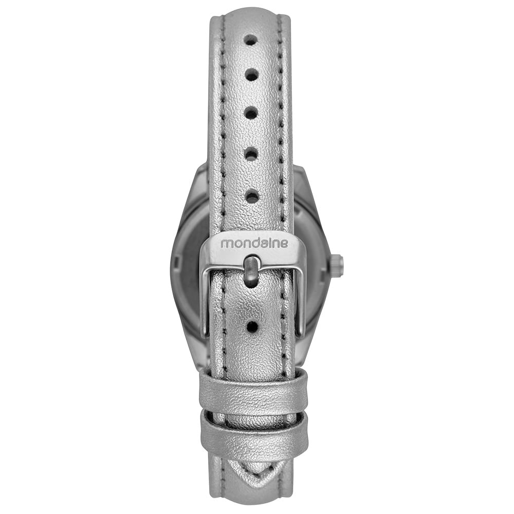 Relógio Feminino Prata Cristais Caixa Pequena Prata 4