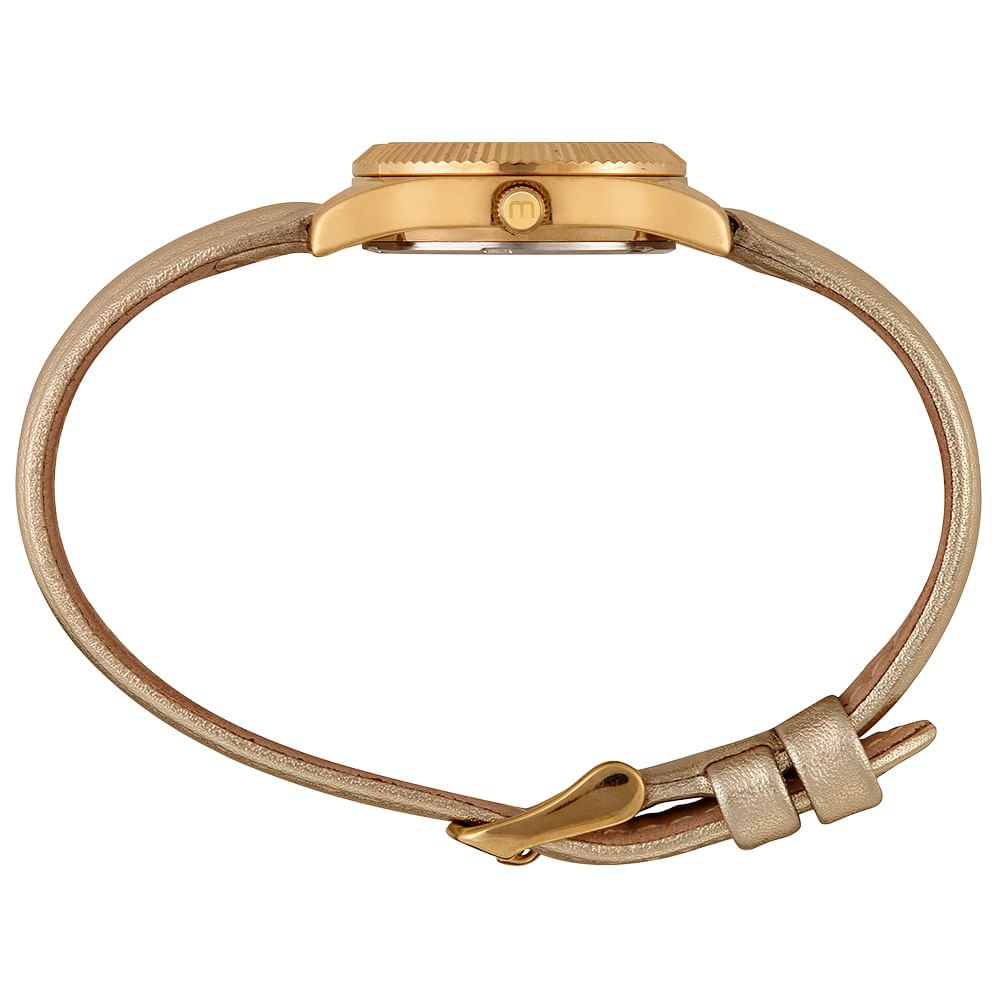 Relógio Feminino Dourado Caixa Pequena Cristais Dourado 3