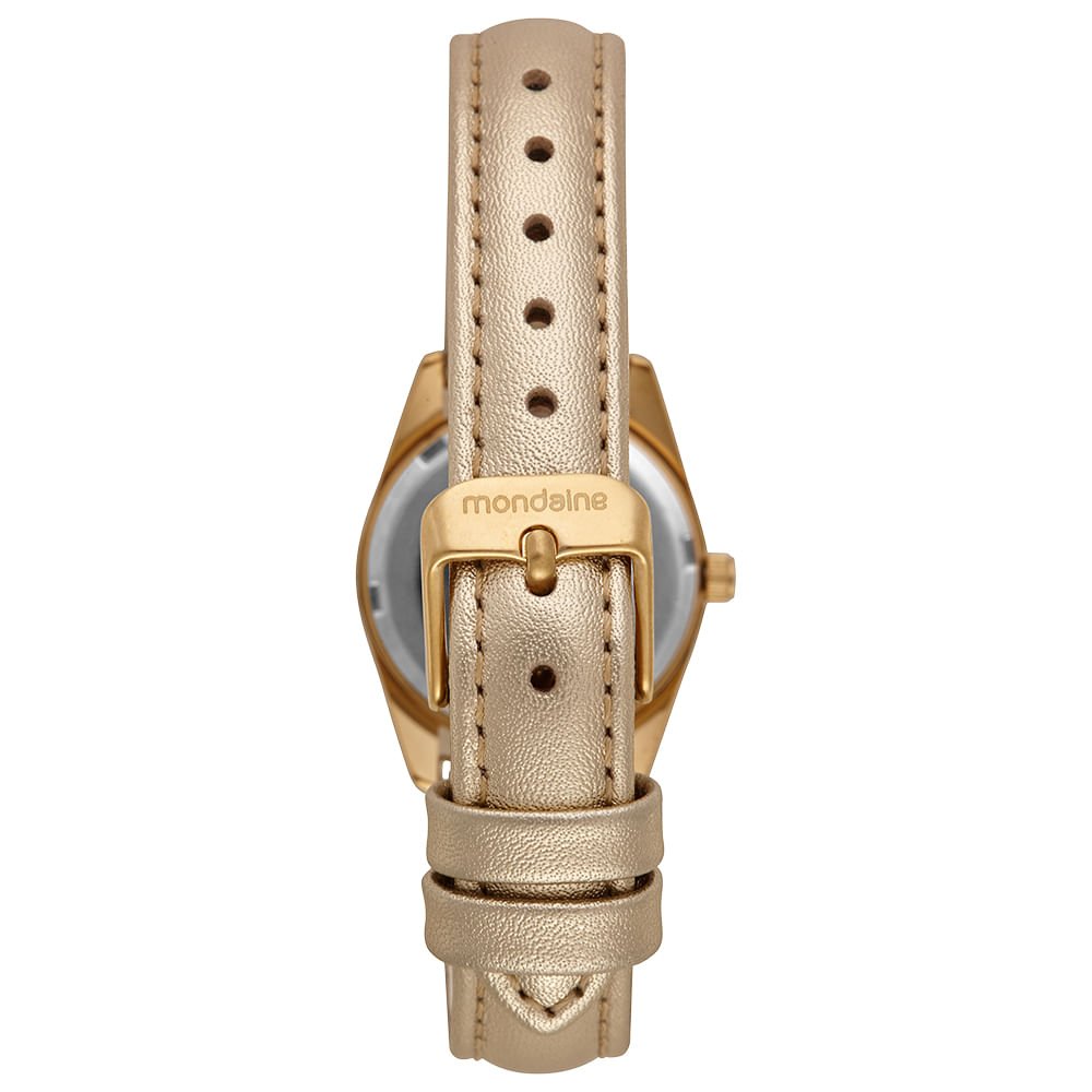 Relógio Feminino Dourado Caixa Pequena Cristais Dourado 4