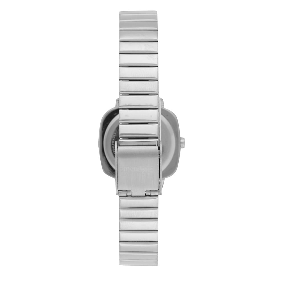 Relógio Feminino Prata Quadrado Digital Caixa Pequena Prata 4