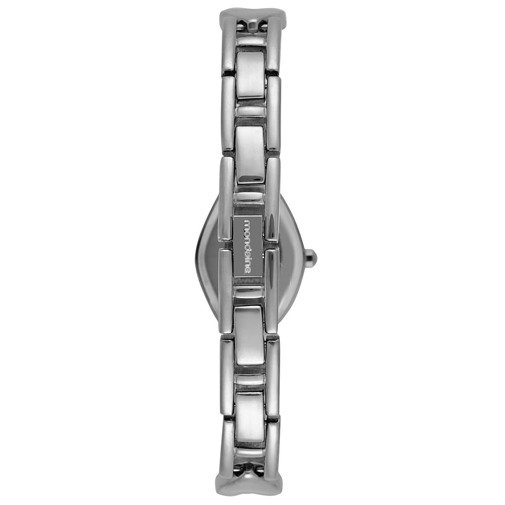 Relógio Feminino Mondaine Prata Metal Oval Delicado Prata 4