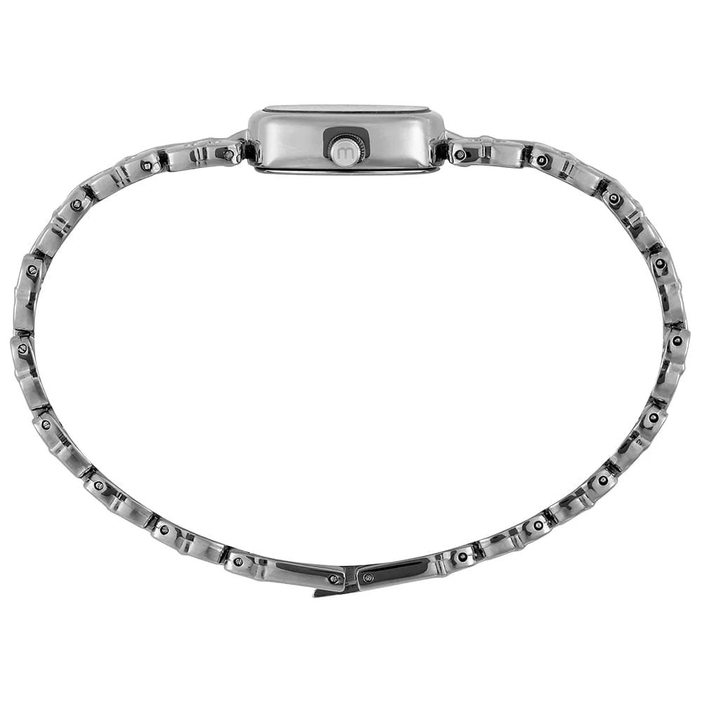 Relógio Feminino Mondaine Prata Metal Oval Mostrador Branco Prata 3