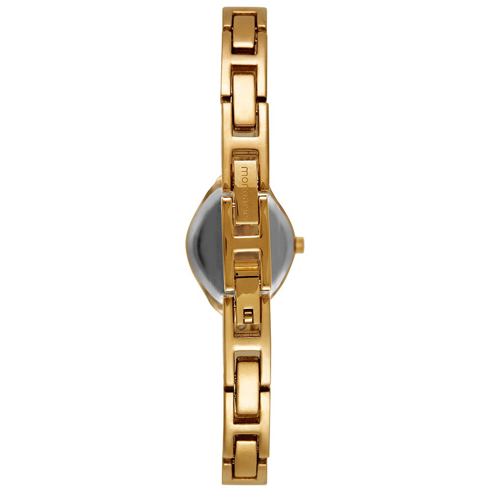 Relógio Feminino Mondaine Dourado Aço Redondo Champagne Dourado 4