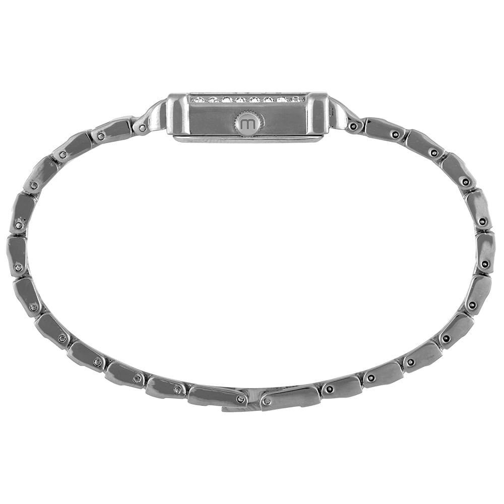 Relógio Feminino Mondaine Prata Quadrado Metal Index Prata 3