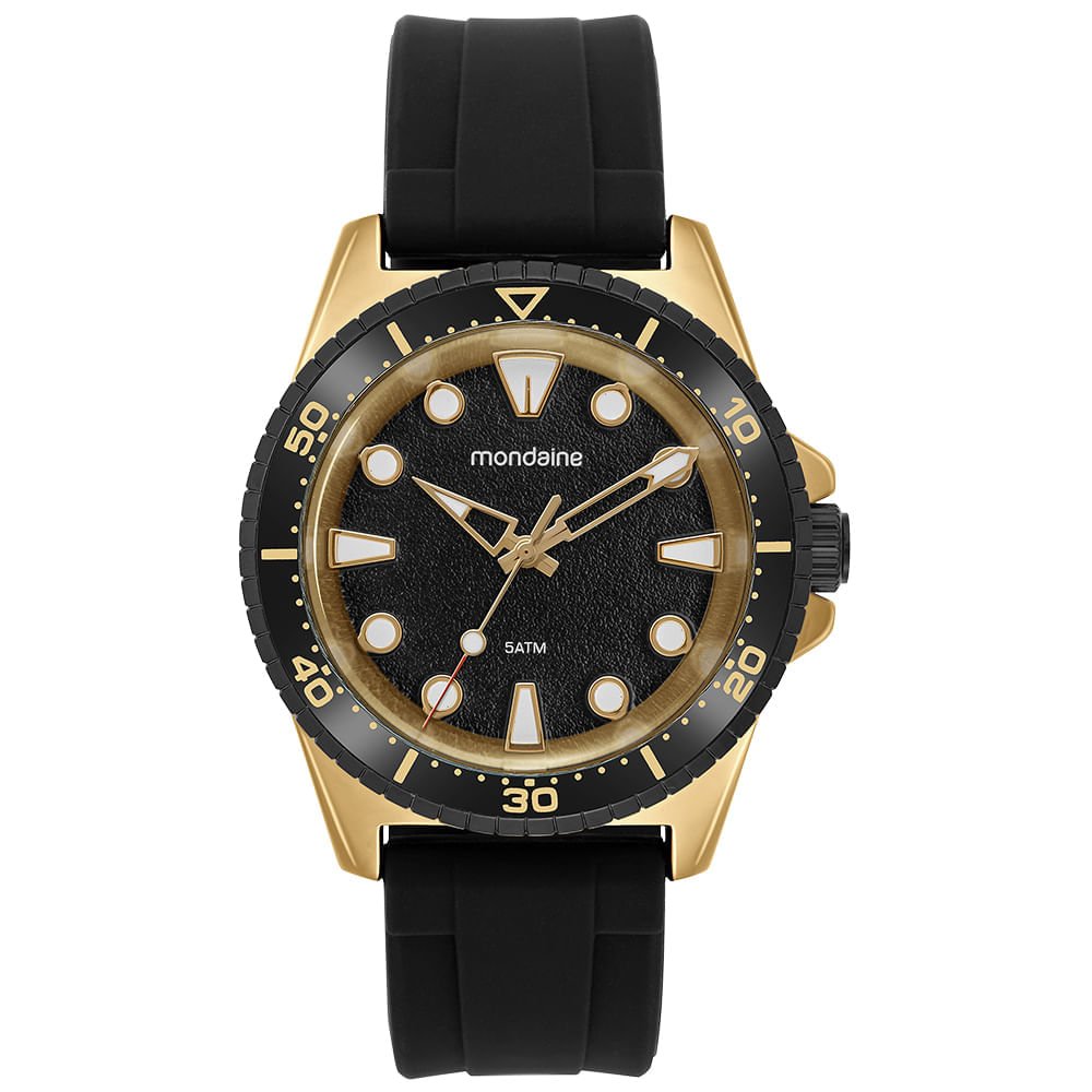 Relógio Masculino Mondaine Preto Silicone