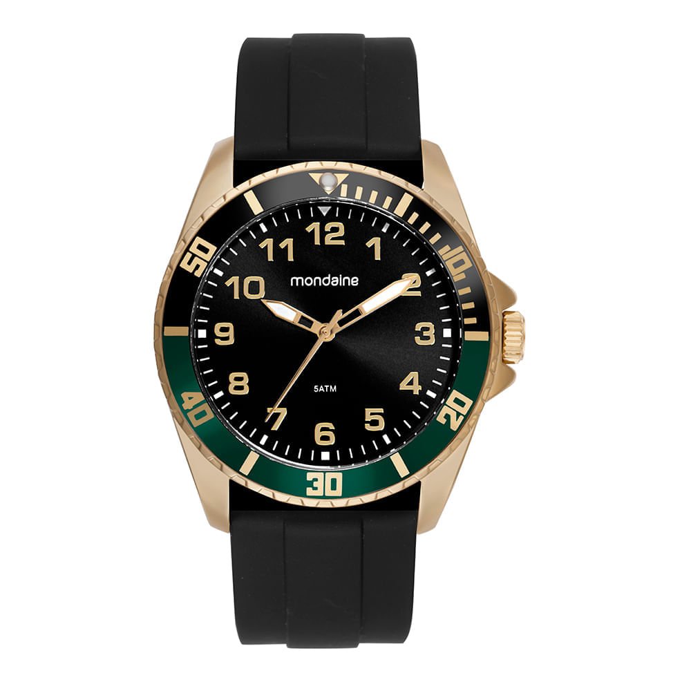 Relógio Masculino Mondaine All Black Silicone Robusto