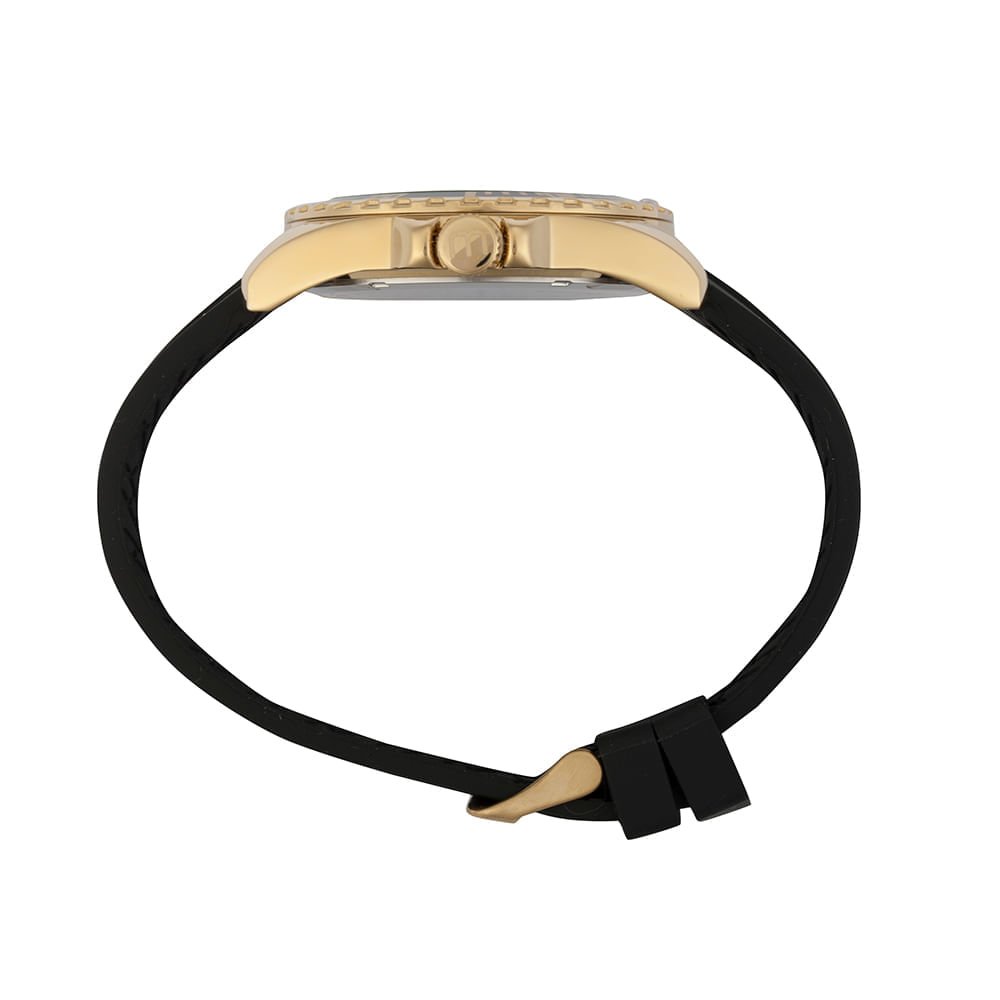 Relógio Masculino Mondaine All Black Silicone Robusto Dourado 2