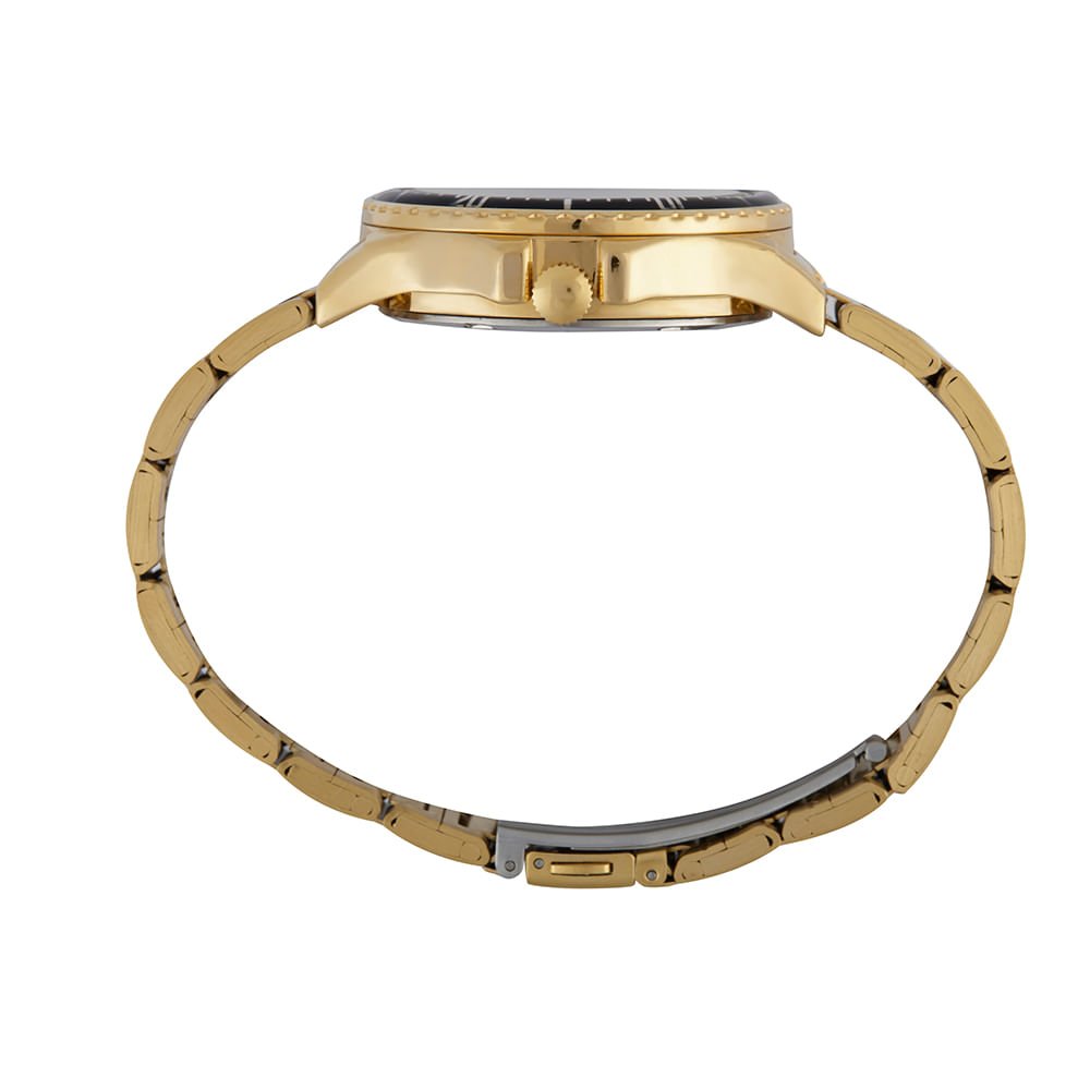 Kit Relógio Feminino Dourado Elegante Aço Colar Dourado 4