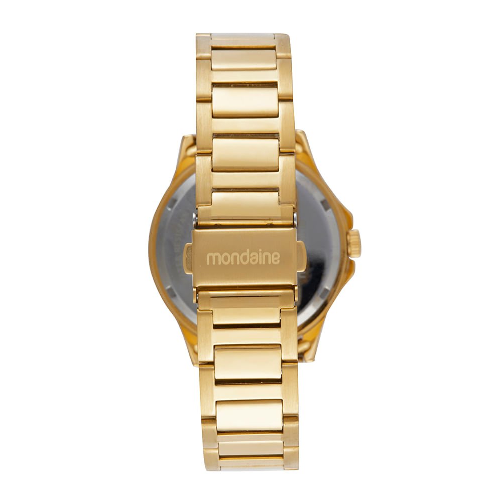 Kit Relógio Feminino Dourado Elegante Aço Colar Dourado 5