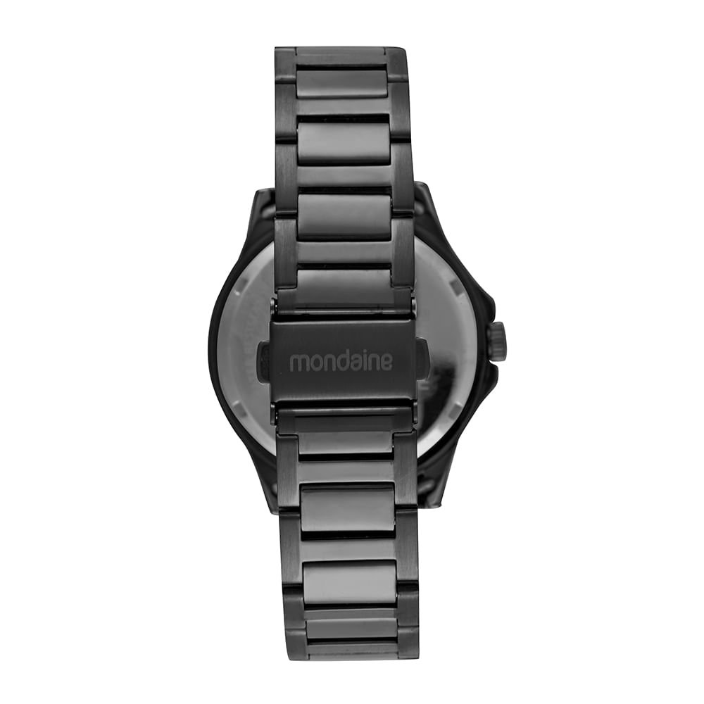 Kit Relógio Feminino Preto Elegante Aço Pulseira Preto 5