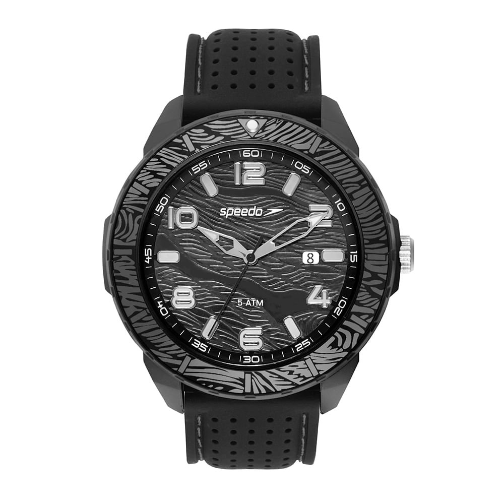 Relógio Masculino Speedo Analógico Preto Silicone