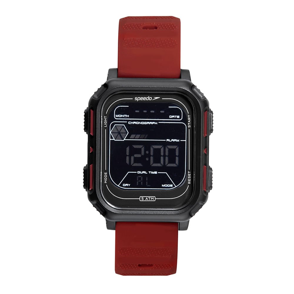 Relógio Masculino Speedo Digital PU Vermelho