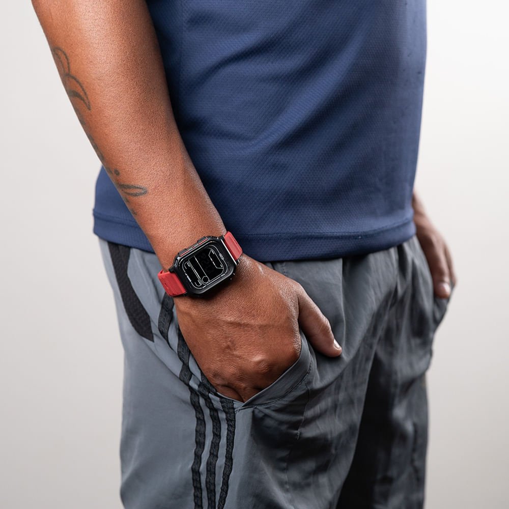 Relógio Masculino Speedo Digital PU Vermelho Preto 3