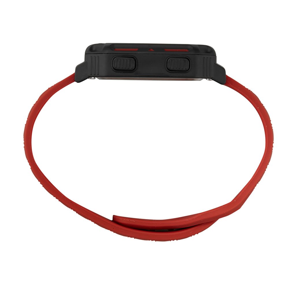 Relógio Masculino Speedo Digital PU Vermelho Preto 5