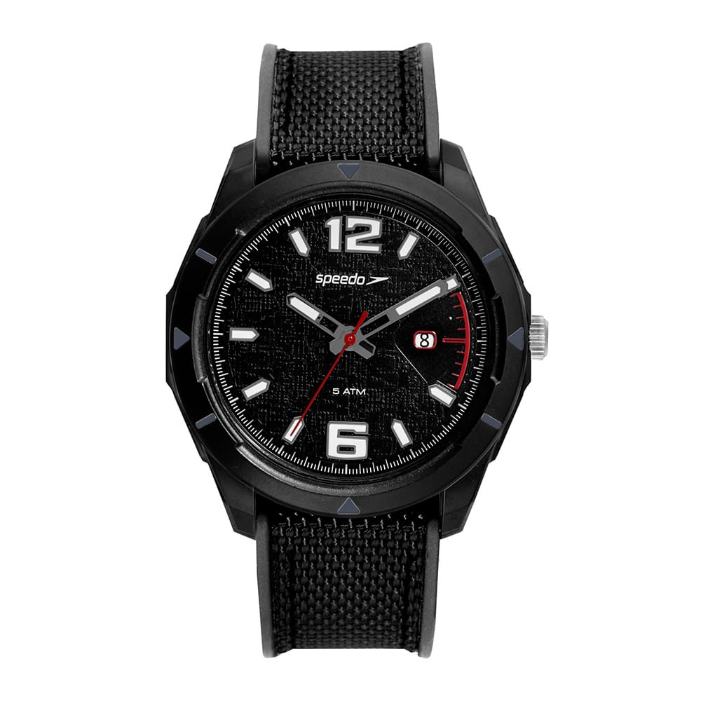 Relógio Masculino Speedo Analógico Nylon Preto
