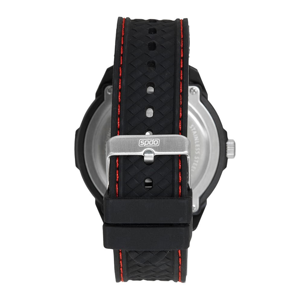 Relógio Masculino Speedo Analógico Azul Silicone Preto 4