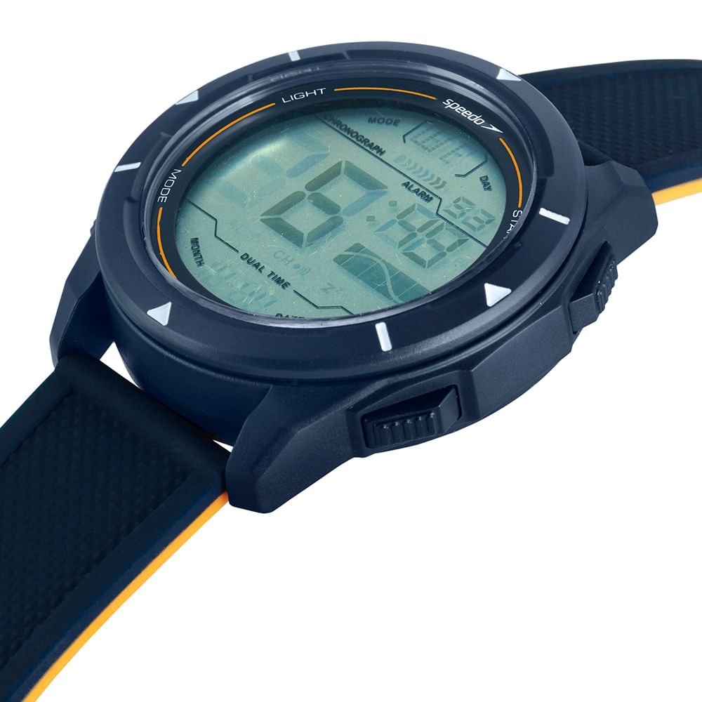 Relógio Masculino Speedo Digital Azul Silicone Preto 2