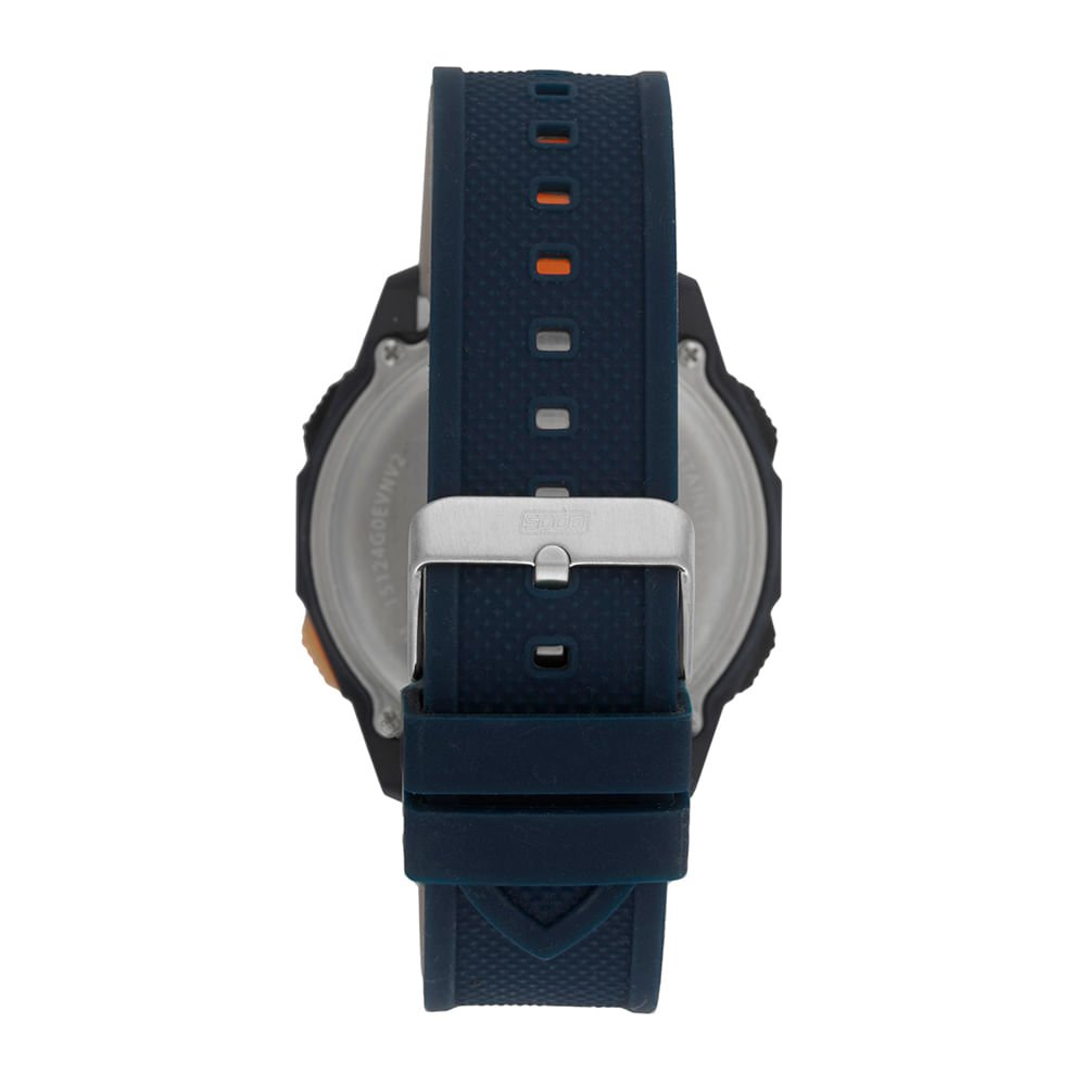 Relógio Masculino Speedo Digital Azul Silicone Preto 5