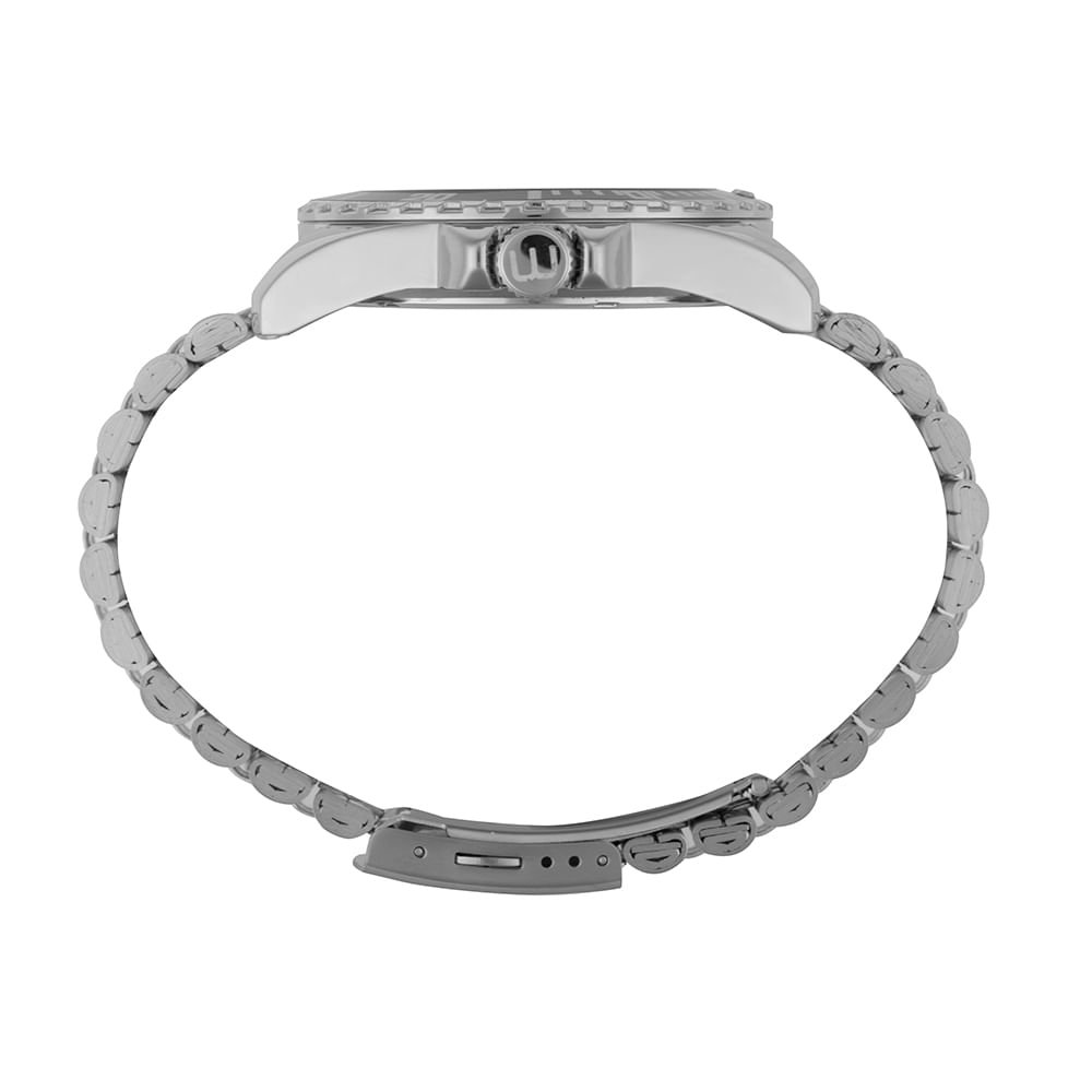 Kit Relógio Masculino Prata Mostrador Azul Prata 3