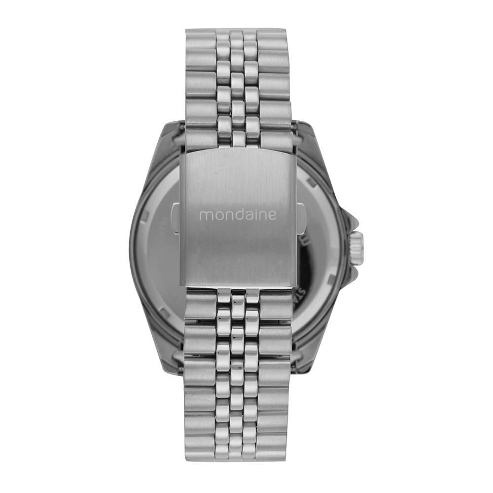 Kit Relógio Masculino Prata Mostrador Azul Prata 4