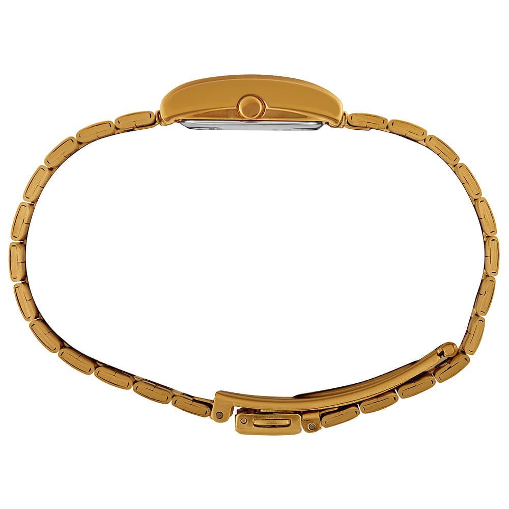 Relógio Feminino Quadrado Bracelete Dourado Dourado 3